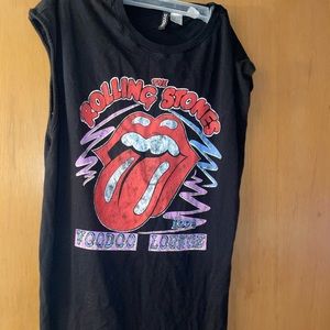 Mens sleeveless Rolling Stones shirt